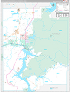 Coeur d'Alene Wall Map Premium Style